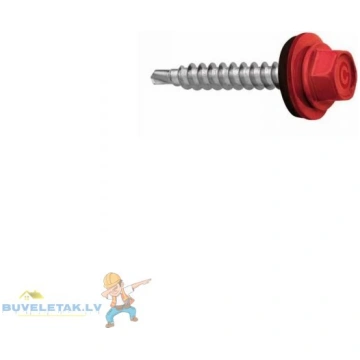 Skrūve jumta s32 met/koks 4.8*35 3011/27/28 sarkan