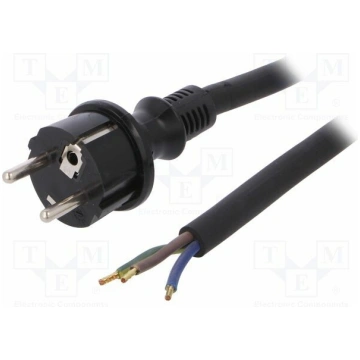 Cable; 3x2.5mm2; CEE 7/7 (E/F) plug,cables; rubber