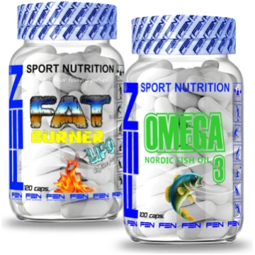 FEN Omega 3 120 capses. + FEN Lipo Burner 120 KAPS
