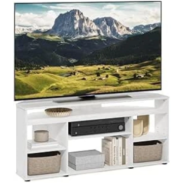 Furinno Jensen stūra TV statīvs līdz 55 collu tele