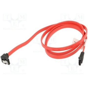 Cable: SATA; SATA plug,SATA plug angled; 1m; with 