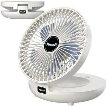 Bezvadu saliekams galda ventilators ar sienas stip