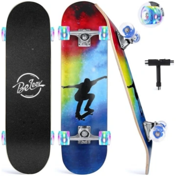 BELEEV Skateboard 70 x 20 cm, Komplett-Skateboard 