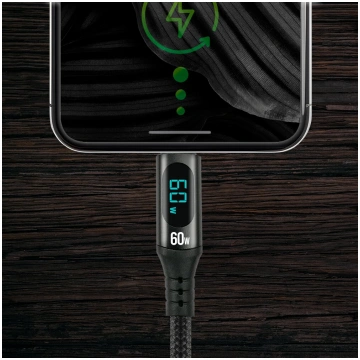 USB-C vads ar indikatoru 2m PD2.0 3A 60W everActiv