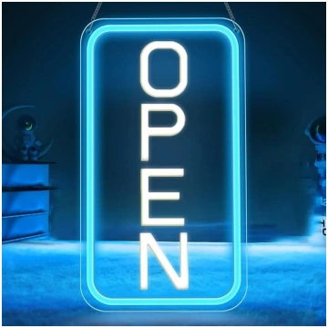 LightingWill Open Neon Sign, Open Sign LED ar 12 V