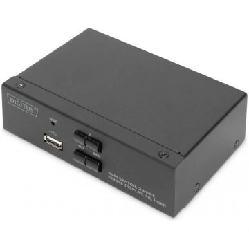 Digitus KVM Switch, 2 Port, Single Display, 4K, HD