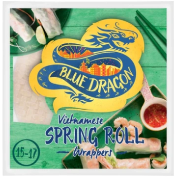 Blue Dragon Spring Roll Wrappers 134g