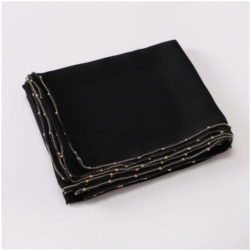 Gold Ball Bubble Chiffon Hijab Ramadan Solid Scarv