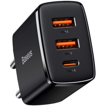 Baseus Compact quick charger USB Type C / 2x USB 3