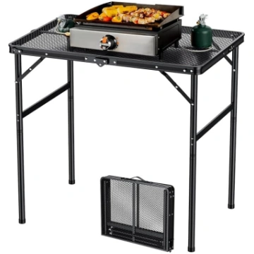 FUNYKICH Folding BBQ Table, 80 x 55 cm, Camping Ta