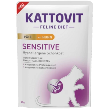 KATTOVIT Sensitive Pate Huhn 85g - Pastēte kaķiem 