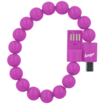 Beeyo Cable USB Micro Bracelet hot pink