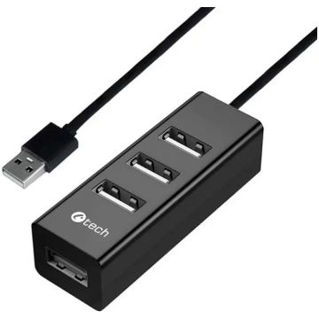USB hub c-tech UHB-U2 — 4x USB 2.0 porti, barošanā