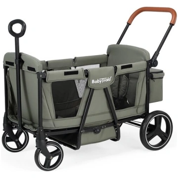 Dubultie ratiņi BabyTrold Adventure Olive diviem b