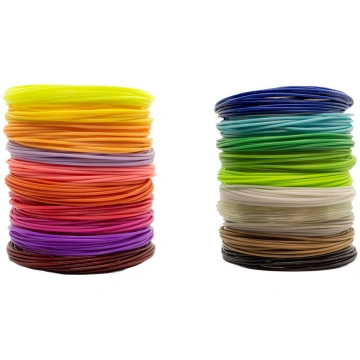 Plastmasa 3D pildspalvai, 20 krāsainu pavedienu ko