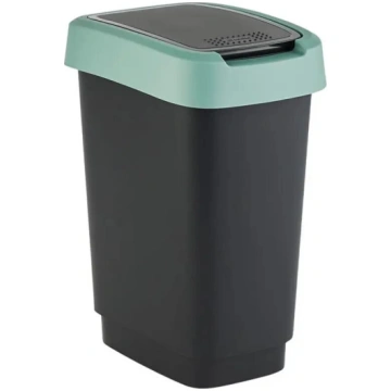 Atkritumu tvertne rotho Twist Green 10 l — kompakt