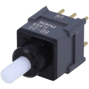 Switch: push-button; Pos: 2; DPDT; 0.01A/28VAC; 0.