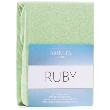 Amelia frotē palags ar gumiju matracim Ruby, 140x2