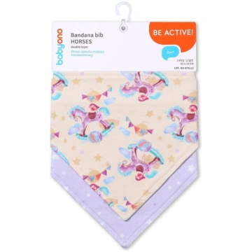 Babyono bandana bib HORSES, 879/15 ART#103354