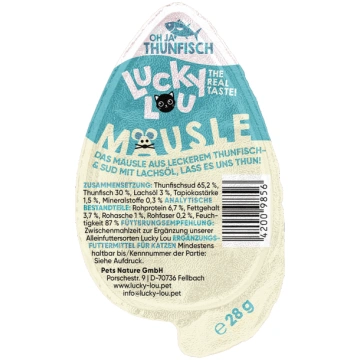 Lucky Lou Mousle Thunfisch 28g - tunča pudiņš