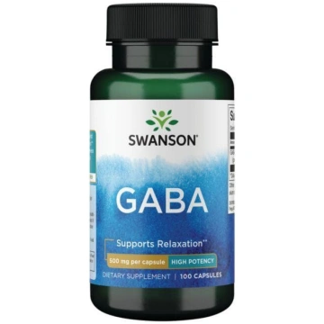 GABA - augsta iedarbība - relaksācijai - 500 mg - 