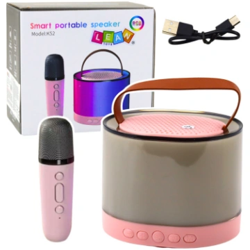 Karaoke Kit Speaker Microphone Wireless K52 RGB Bl