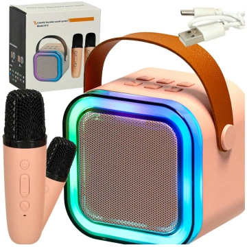 Karaoke komplekts ar Bluetooth skaļruni un 2 mikro