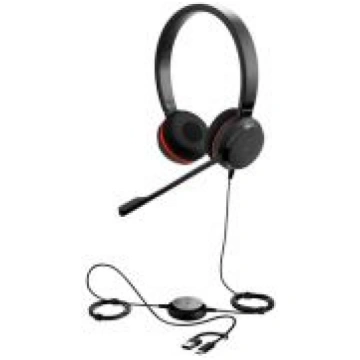 Jabra Evolve 20, Stereo MS, USB C / A adapter Blue