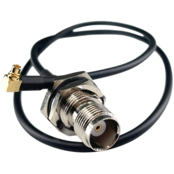 TNC-female to MMCX Cable: 18-inch. Double-Shielded