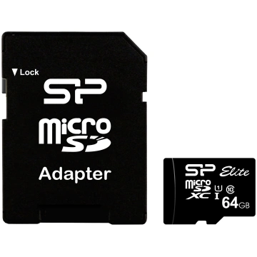 Silicon Power memory card microSDXC 64GB Elite + a