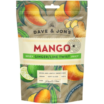 DAVE & JON"S Mango Ginger Lime twist, žāvēti 100g