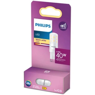 PHILIPS LED 3.7W (40W) G9 silti balta 2700K spuldz