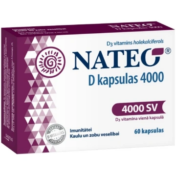 NATEO D 4000 kapsulas N60