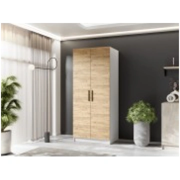 Skapis GOLD 2D, Balts/Zelts craft Kier