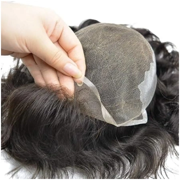 Hairnotion Hairpiece Toupee Real Hair franču mežģī