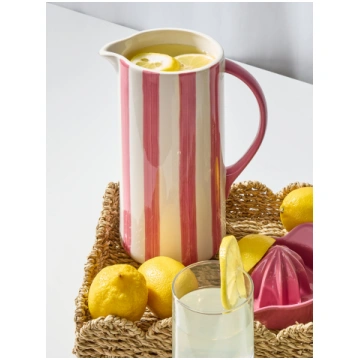 Ceramic Pitcher, Pink Noon & Moon