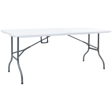 Saliekams dārza galds, balts, 180x72x72 cm, hdpe