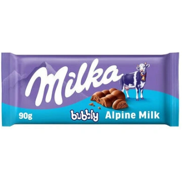 Šokolāde Alpine Milk 90g, Milka