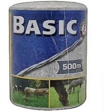 KERBL Elektriska ganu vītā aukla BASIC 500m balta