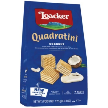 Vafeles Loacker Quadratini Coconut 125g