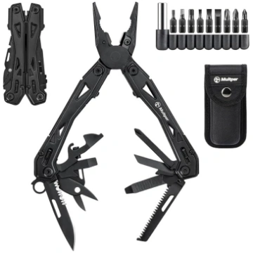15-in-1 EDC nerūsējošā tērauda multitools ar kabat