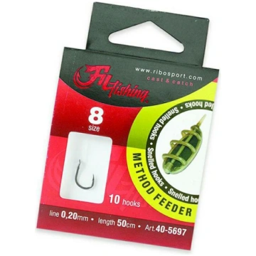 Āķi ar pavadiņu Fil Fishing Method Feeder
