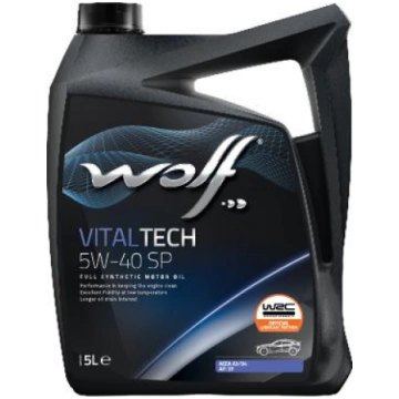 Wolf 1048901 - VITALTECH 5W40 SP 5L API SP. A3-B4 