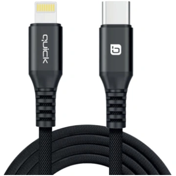 Kabel USB Quick USB-C - Lightning 1.5 m Czarny (47