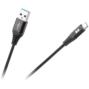 REBEL USB - micro USB cable 2m Black RB-6000-200-B