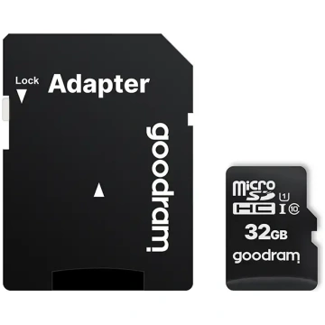 GOODRAM Memory MicroSD Card - 32GB with adapter, U
