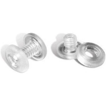 Silver plastic paper clips 0-3mm Pack of 100pcs