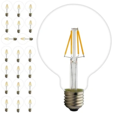 Mengjay Pack of 20 4 W E27 G95 LED Edisona lampas 