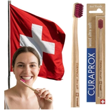 Īpaši mīksta zobu birste Curaprox CS Wood, sarkana