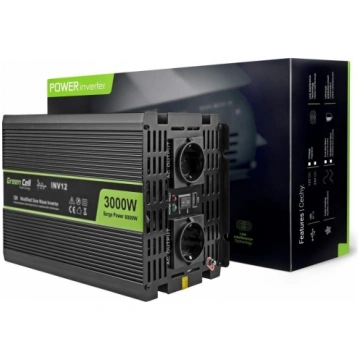 Strāvas pārveidotājs Green Cell 12V 220V, 3000W/60